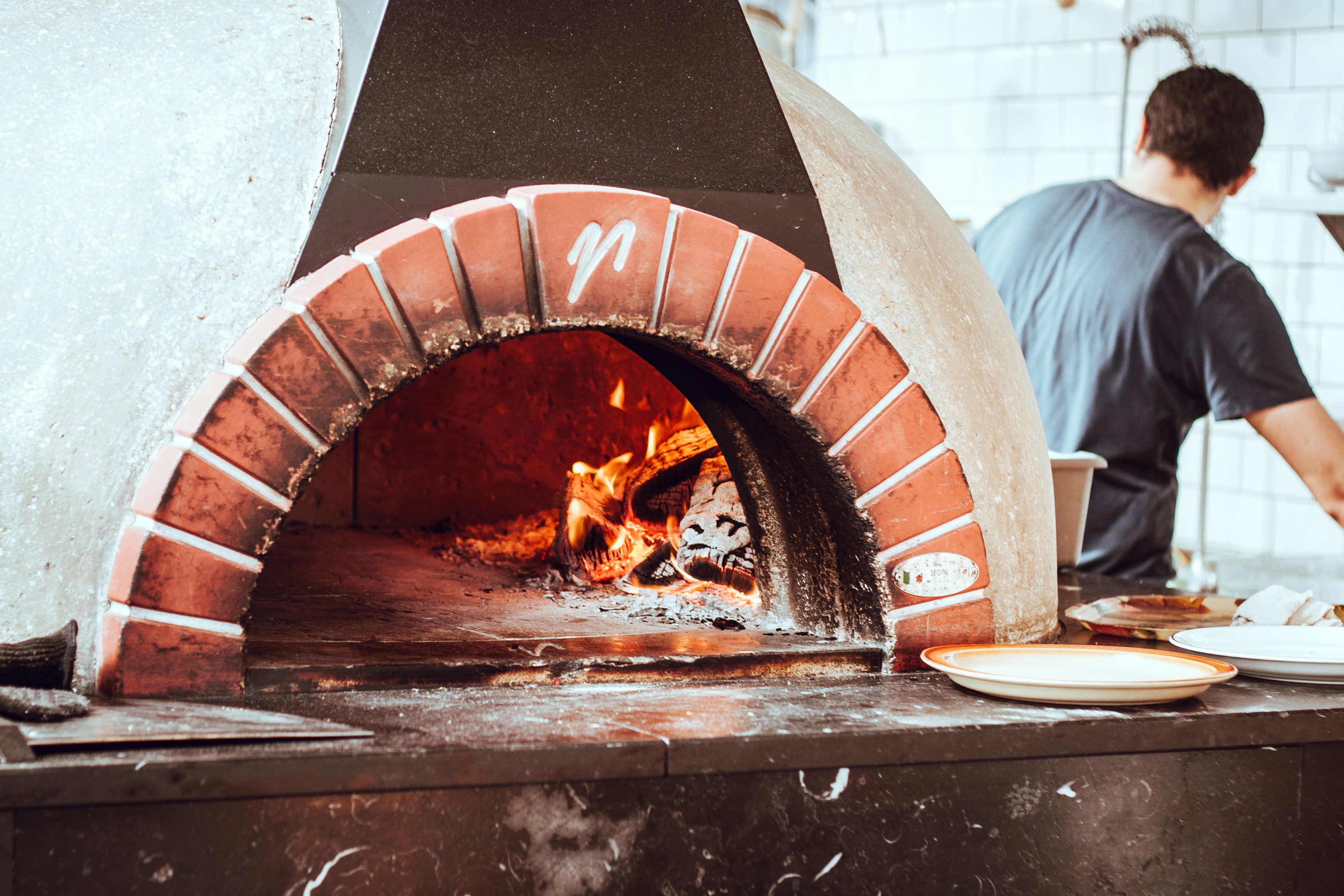 Preheating the oven 