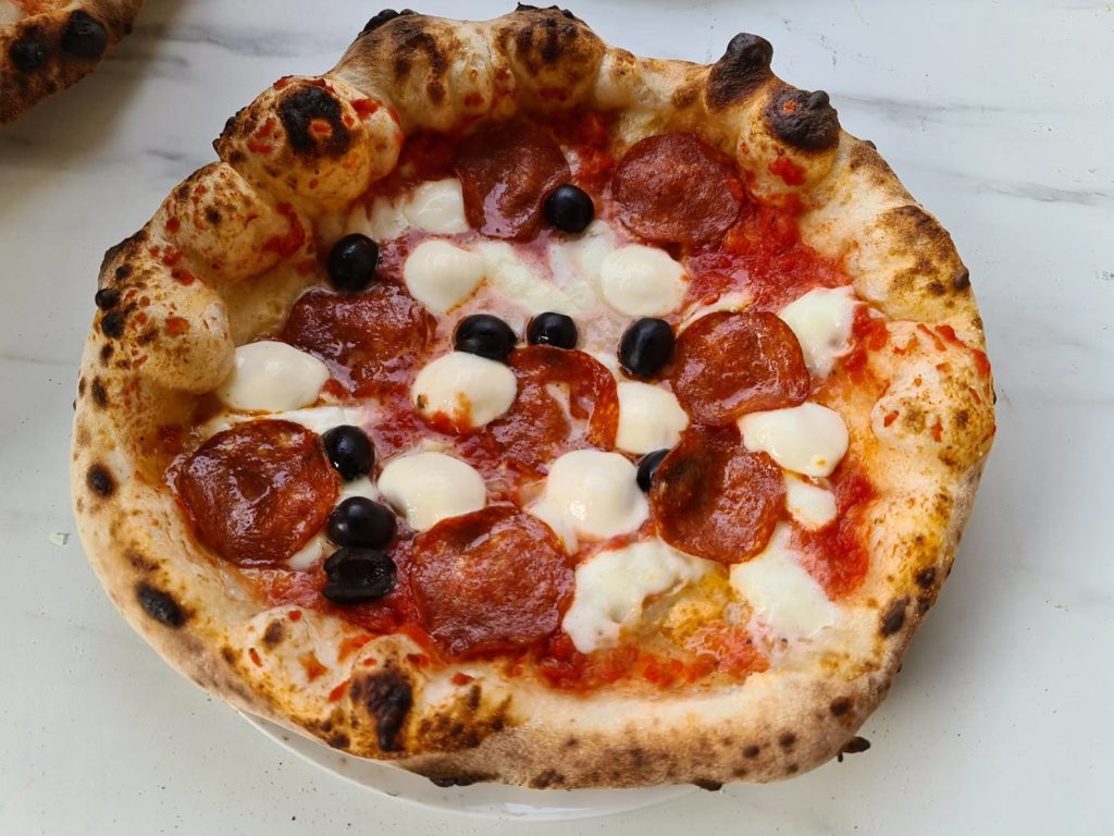 Neapolitan pizza with poolish