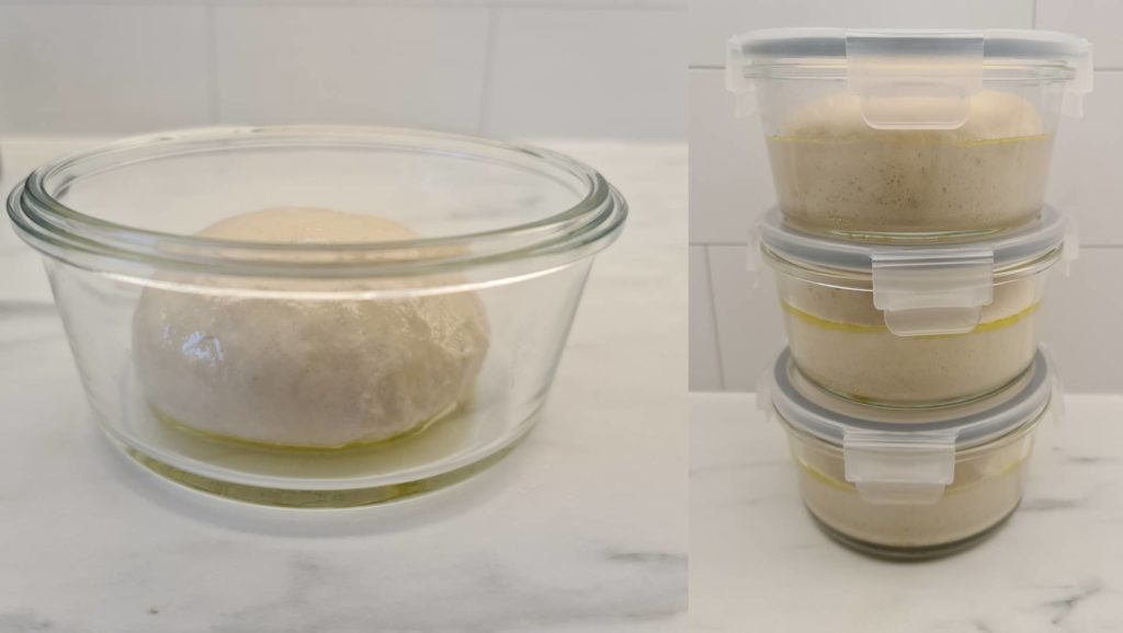 Dough ball containers with lids
