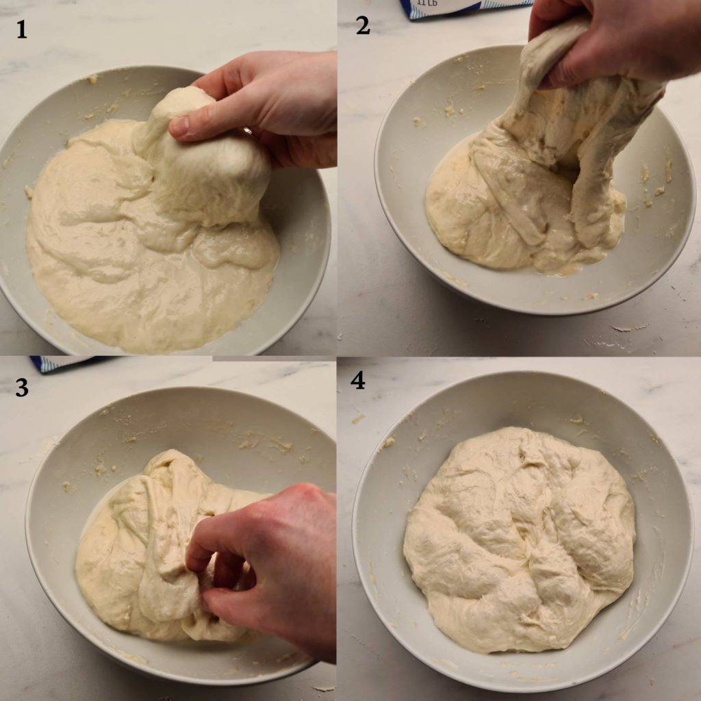 Stretch and fold PIzza al Taglio dough
