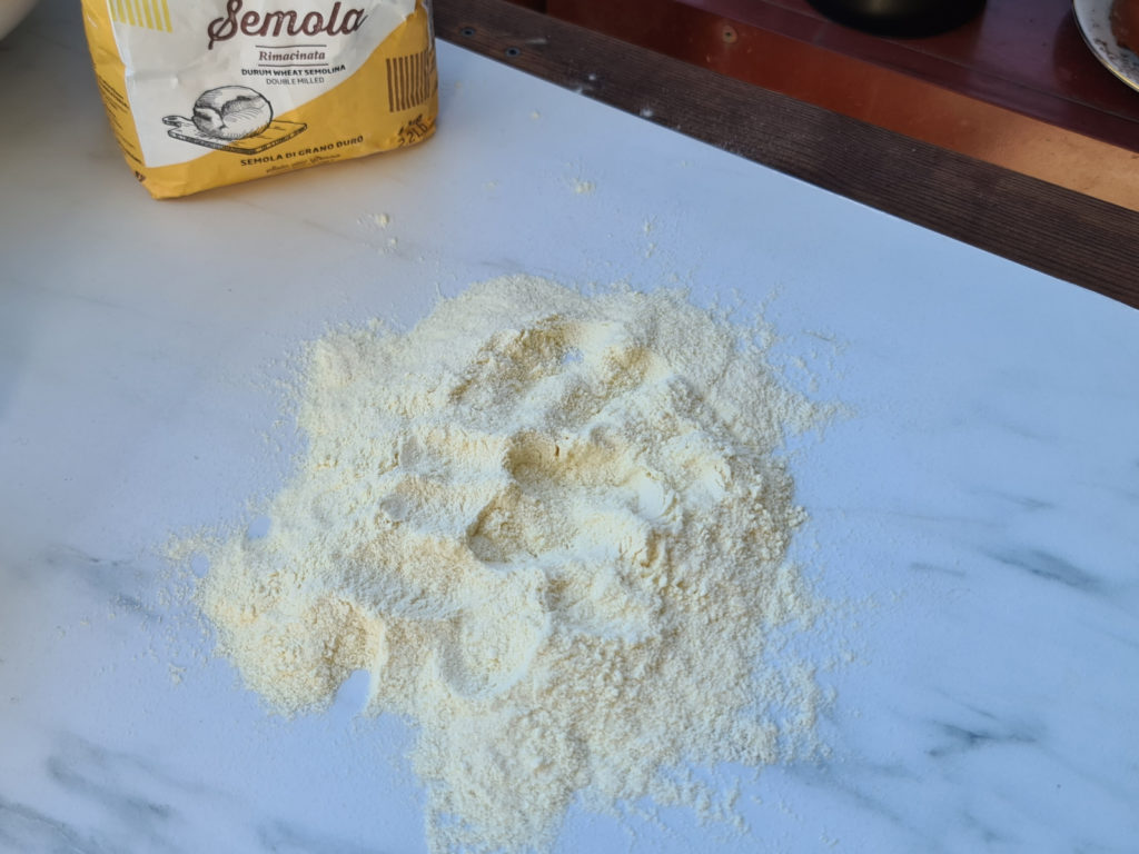 Pile of Caputo Semolina flour