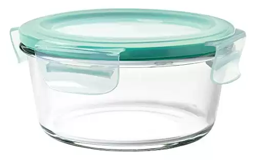 OXO Good Grips 4 Cup Smart Seal Leakproof Glass Round Airtight Food Storage Container