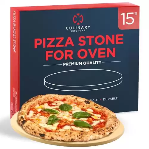 Culinary Couture 15" Round Pizza Stone for Oven and Grill