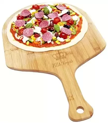 Pizza Royale Ethically Sourced Premium Natural Bamboo Pizza Peel, 19.6 Inch x 12 Inch